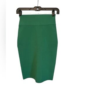 Babaton Green Brando Sculpt Knit Pencil Skirt Office Siren Colorful Size M